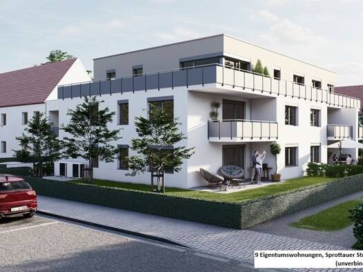 Terrassenwohnung zum Kauf - Erstbezug provisionsfrei 362.500 € 2 Zimmer 60,1 m² EG Sprottauer Str. 105 Altenfurt Nürnberg 90475
