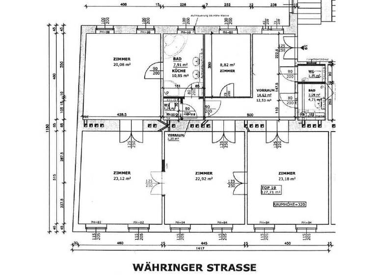 Wohnung zum Kauf 1.090.000 € 5 Zimmer 127,7 m² 2. Geschoss Wien,Währing 1180