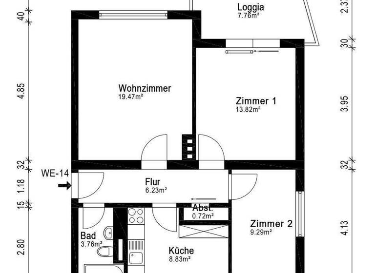Wohnung zur Miete 1.150 € 3 Zimmer 66 m² EG Neu Schwachhausen Bremen 28213