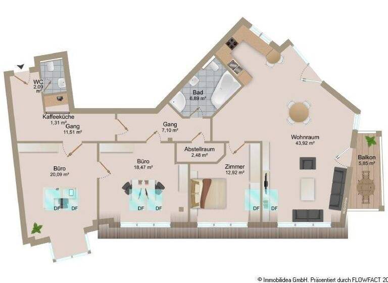 Wohnung zur Miete 1.999 € 4 Zimmer 126,8 m² Fügen 6263