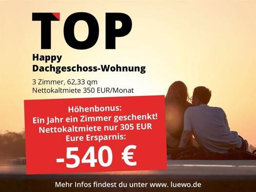 Wohnung zur Miete 350 € 3 Zimmer 62,2 m² frei ab sofort Glatzer Straße 52 Lüdenscheid 58511