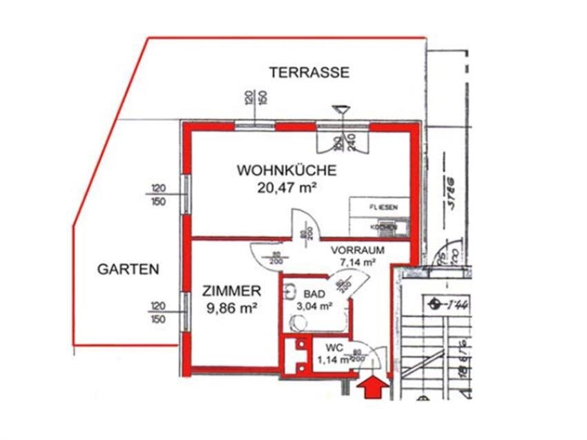 Wohnung zur Miete 630 € 2 Zimmer 42 m²<br/>Wohnfläche Wien 1140