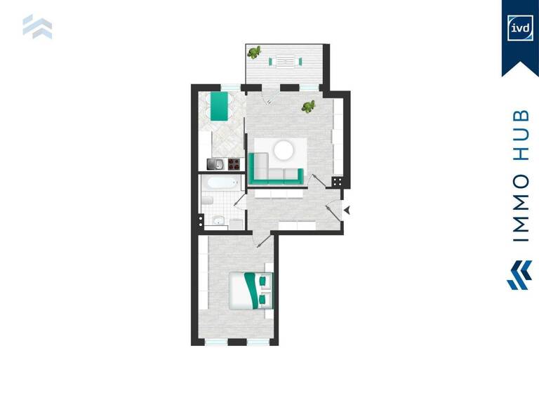 Wohnung zum Kauf 144.000 € 2 Zimmer 56 m² 2. Geschoss Kleinzschocher Leipzig 04229