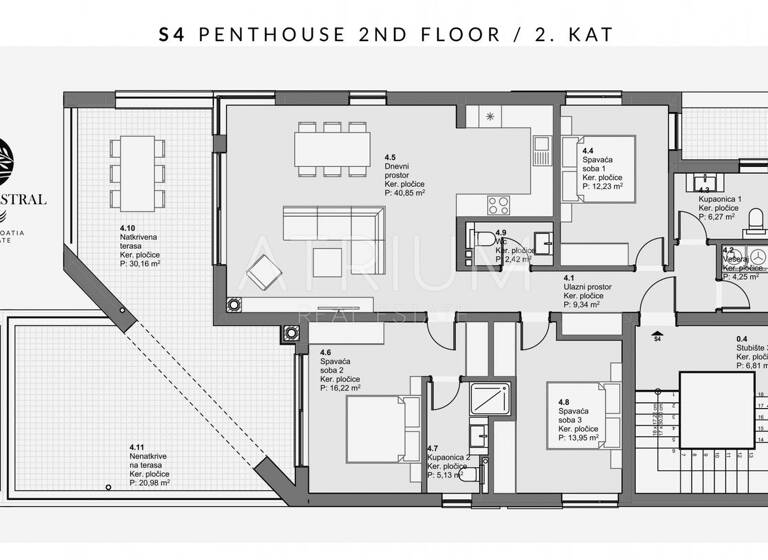 Wohnung zum Kauf 429.000 € 4 Zimmer 2. Geschoss Vodice 22211