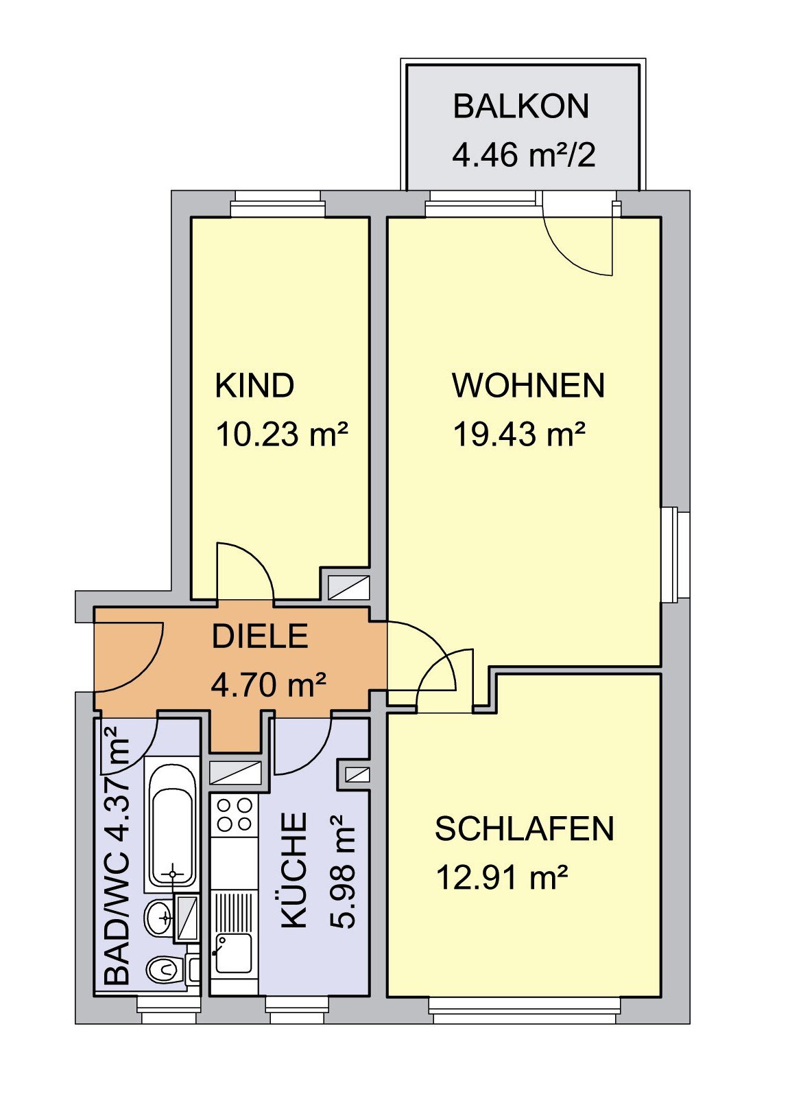 Wohnung zur Miete 380 € 3 Zimmer 59,9 m²<br/>Wohnfläche 2.<br/>Geschoss ab sofort<br/>Verfügbarkeit Thalheimer Straße 5 Sandersdorf Sandersdorf-Brehna 06792