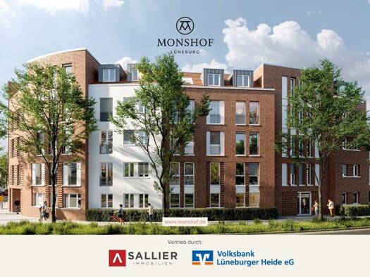 Wohnung zum Kauf - Erstbezug provisionsfrei 315.000 € 2 Zimmer 51,8 m² 1. Geschoss Rotes Feld Lüneburg 21335