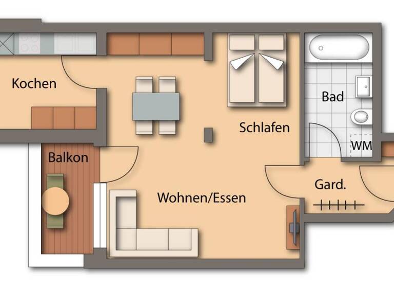 Studio zum Kauf 149.900 € 1 Zimmer 49,2 m² Berg 92348
