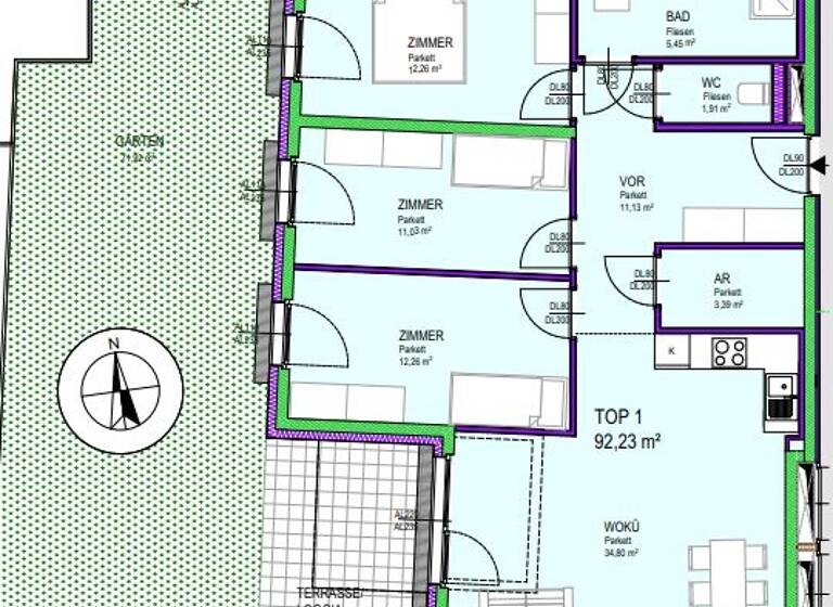 Wohnung zum Kauf 530.568 € 4 Zimmer 88,4 m² Groß-Enzersdorf 2301