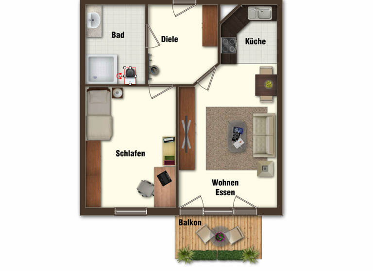 Wohnung zur Miete 620 € 2 Zimmer 52 m² frei ab 01.12.2026 Ansbach 91522