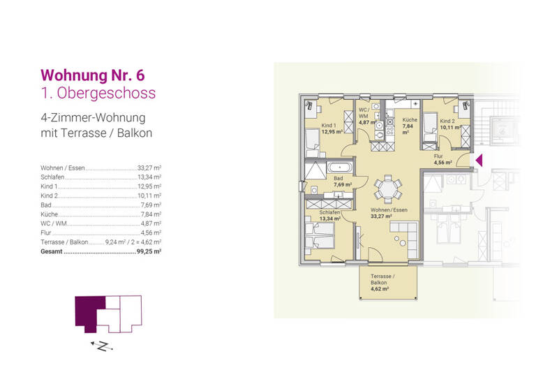 Wohnung zum Kauf - Neubau 428.900 € 4 Zimmer 99,3 m² 1. Geschoss Kümmersbruck 92245