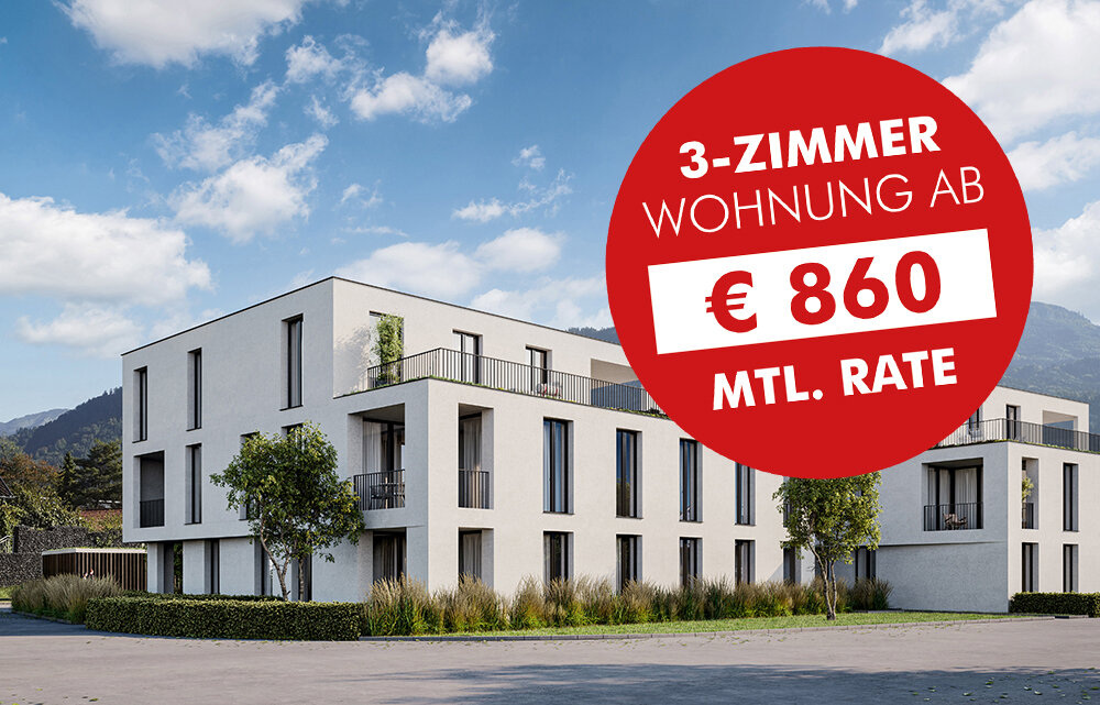 Terrassenwohnung zum Kauf provisionsfrei 454.000 € 3 Zimmer 62,2 m²<br/>Wohnfläche 1.<br/>Geschoss Haferweg Dornbirn 6850