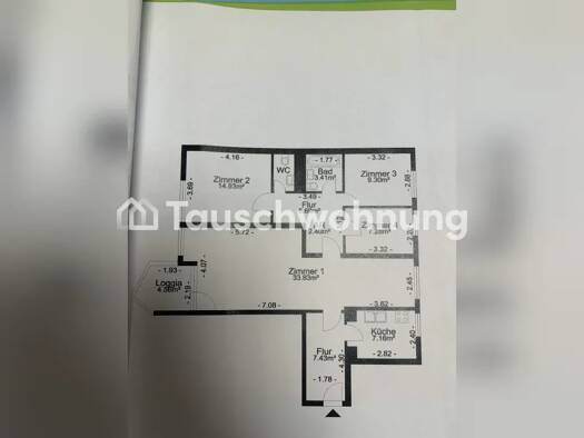 Wohnung zur Miete Tauschwohnung 600 € 4,5 Zimmer 100 m² 10. Geschoss Märkisches Viertel Reinickendorf 13435