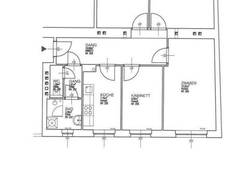 Wohnung zur Miete 1.005 € 4 Zimmer 83,7 m² 2. Geschoss Wien 1150