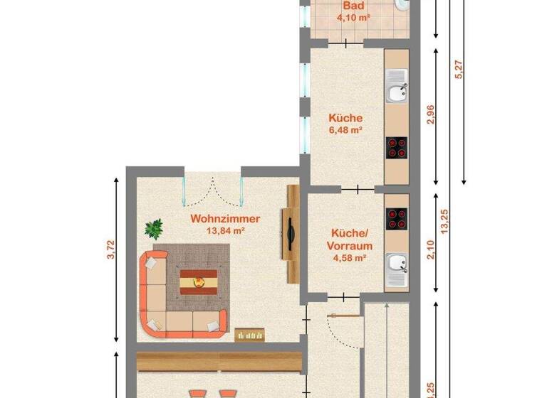 Reihenmittelhaus zum Kauf 89.000 € 4 Zimmer 80,1 m² 600 m² Grundstück Meuselwitz 04610
