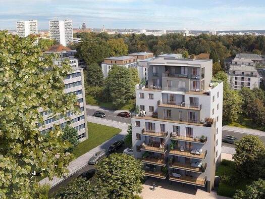Wohnung zum Kauf - Erstbezug provisionsfrei 617.000 € 4 Zimmer 90 m² 6. Geschoss Südvorstadt-Ost Dresden / Südvorstadt-West 01069