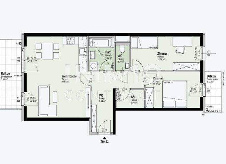 Wohnung zum Kauf - Erstbezug 498.800 € 3 Zimmer 69 m² 3. Geschoss Wien 1210