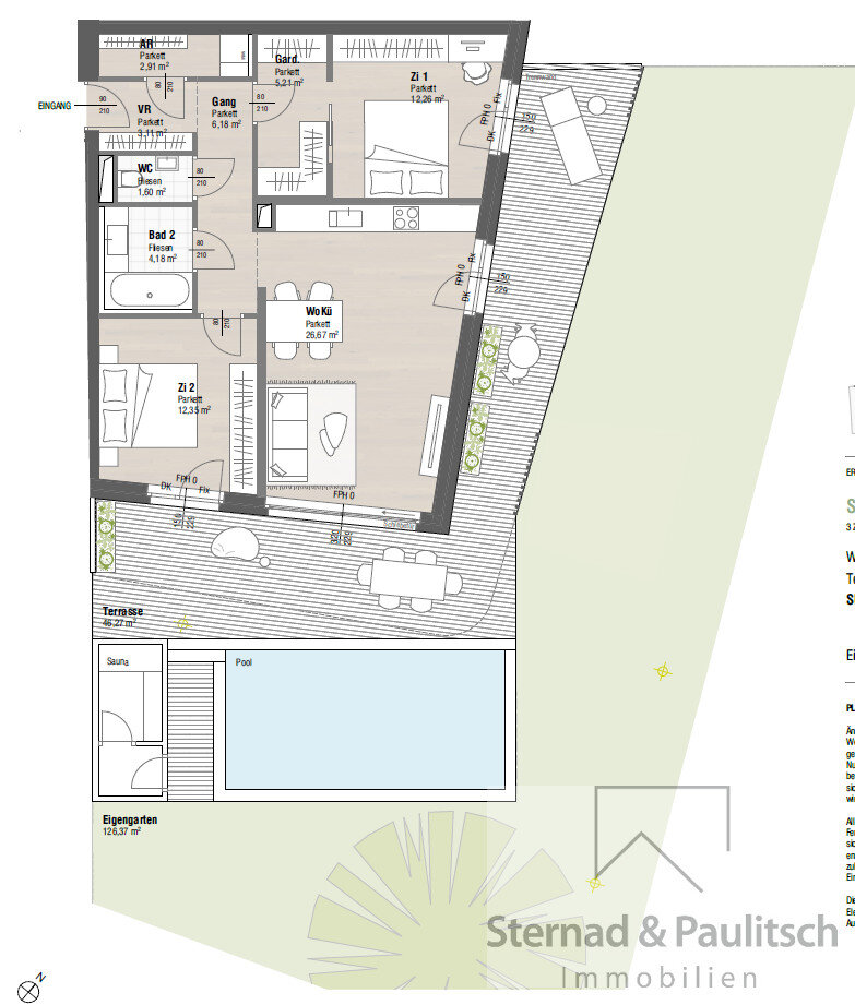 Wohnung zum Kauf 3 Zimmer 74,5 m²<br/>Wohnfläche Velden am Wörthersee 9220