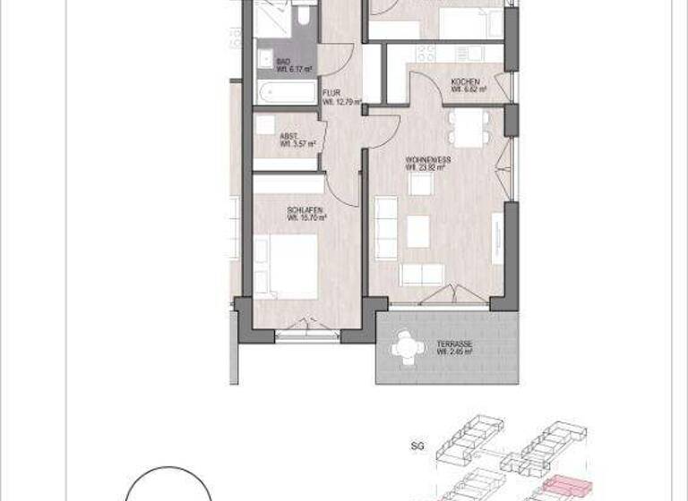 Wohnung zur Miete - Erstbezug nur mit Wohnberechtigungsschein 652 € 4 Zimmer 98 m² 1. Geschoss frei ab 01.10.2026 Viktoriastraße 57 Innenstadt Minden 32423