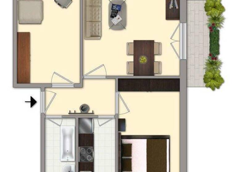 Wohnung zur Miete 448 € 3 Zimmer 62,2 m² 3. Geschoss Bodelschwinghstraße 37 Sandow Cottbus 03042