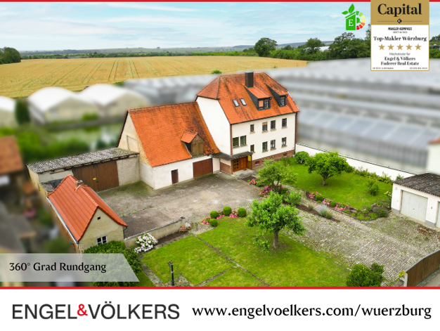 Haus zum Kauf 495.000 € 9,5 Zimmer 297 m² 1.267 m² Grundstück Gaibach Volkach 97332
