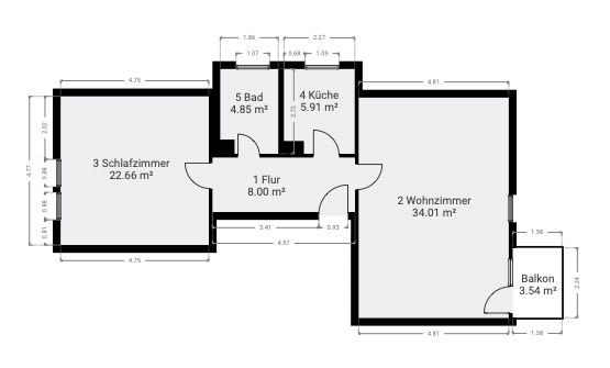 Wohnung zur Miete 695 € 2 Zimmer 64 m²<br/>Wohnfläche 3.<br/>Geschoss Tiefer Weg 1 Weinböhla 01689