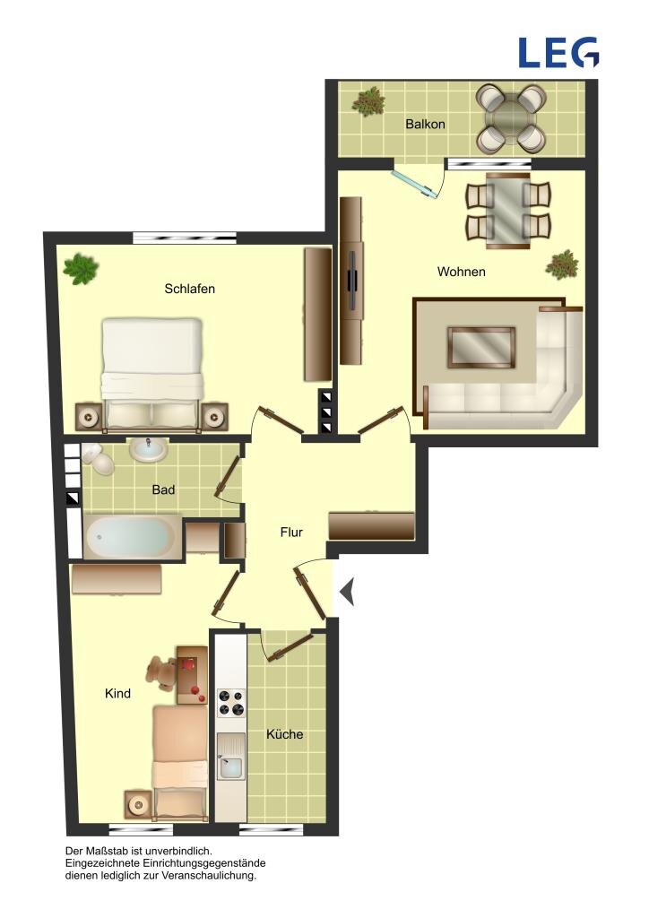 Wohnung zur Miete 579 € 3 Zimmer 70,2 m²<br/>Wohnfläche 2.<br/>Geschoss Kärntner Straße 2 Tesche Wuppertal 42327