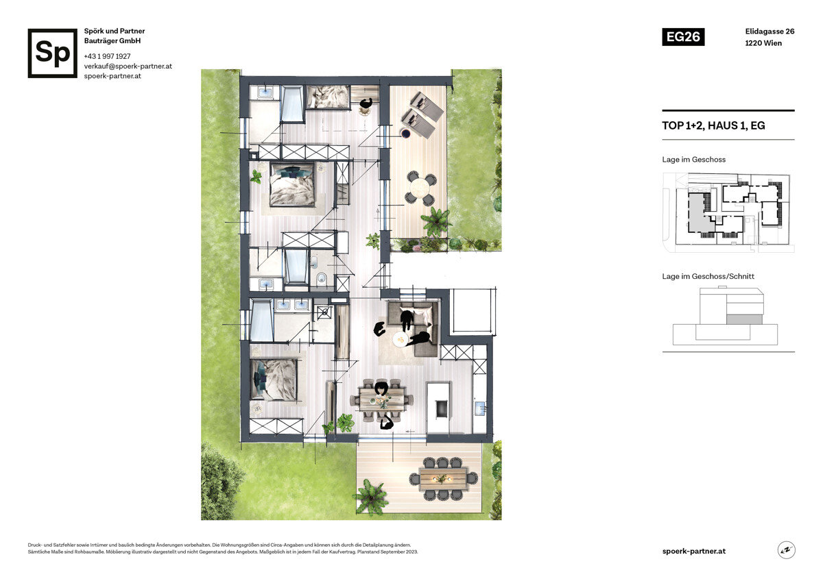 Wohnung zum Kauf 731.000 € 4 Zimmer 101,9 m²<br/>Wohnfläche EG<br/>Geschoss Elidagasse 26 Wien 1220