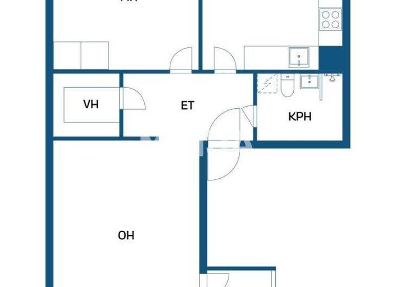 Studio zum Kauf 47.000 € 2 Zimmer 57,5 m² 3. Geschoss Jyrkänkatu 9 Lahti 15500