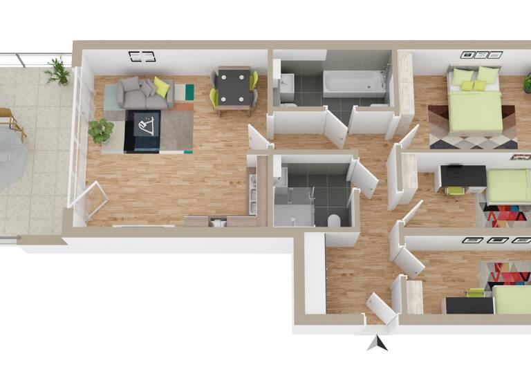 Wohnung zum Kauf 612.314 € 4 Zimmer 97,1 m²<br/>Wohnfläche 2.<br/>Geschoss Südstadt Fürth 90763