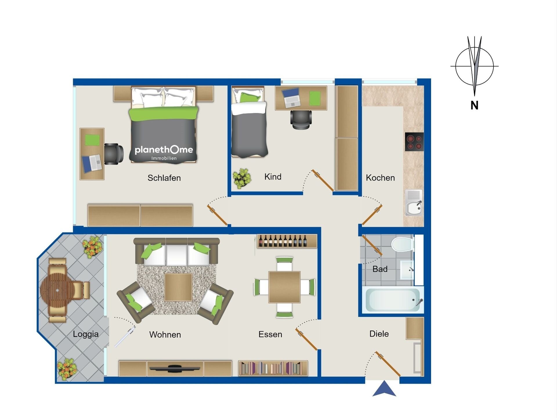 Wohnung zum Kauf 185.000 € 3 Zimmer 71,3 m²<br/>Wohnfläche 13.<br/>Geschoss Zollstock Köln 50969