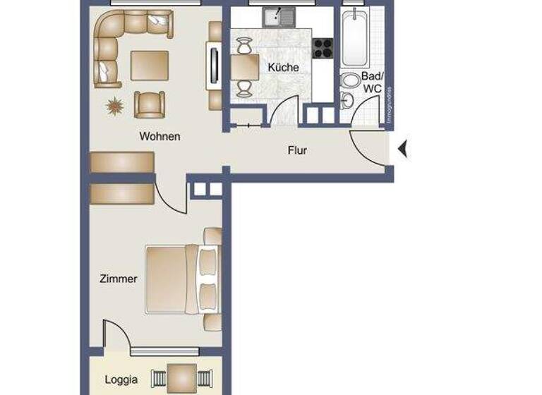 Wohnung zum Kauf 169.000 € 2 Zimmer 50 m² 3. Geschoss Lörrach 79539