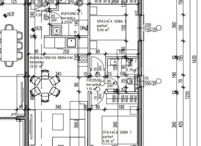 Wohnung zum Kauf 320.000 € 2 Zimmer 80 m² 3. Geschoss Okrug