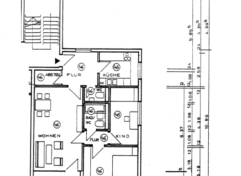 Wohnung zum Kauf 155.000 € 3 Zimmer 74,6 m²<br/>Wohnfläche 7.<br/>Geschoss Wehingen 78564