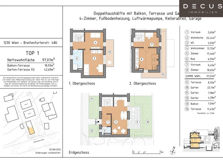 Doppelhaushälfte zum Kauf 675.000 € 4 Zimmer 97,1 m² Wien 1230