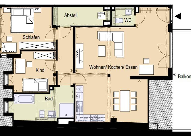 Wohnung zur Miete 2.200 € 3 Zimmer 118,6 m² 3. Geschoss Burgergäßchen 4 Innenstadt Augsburg 86150