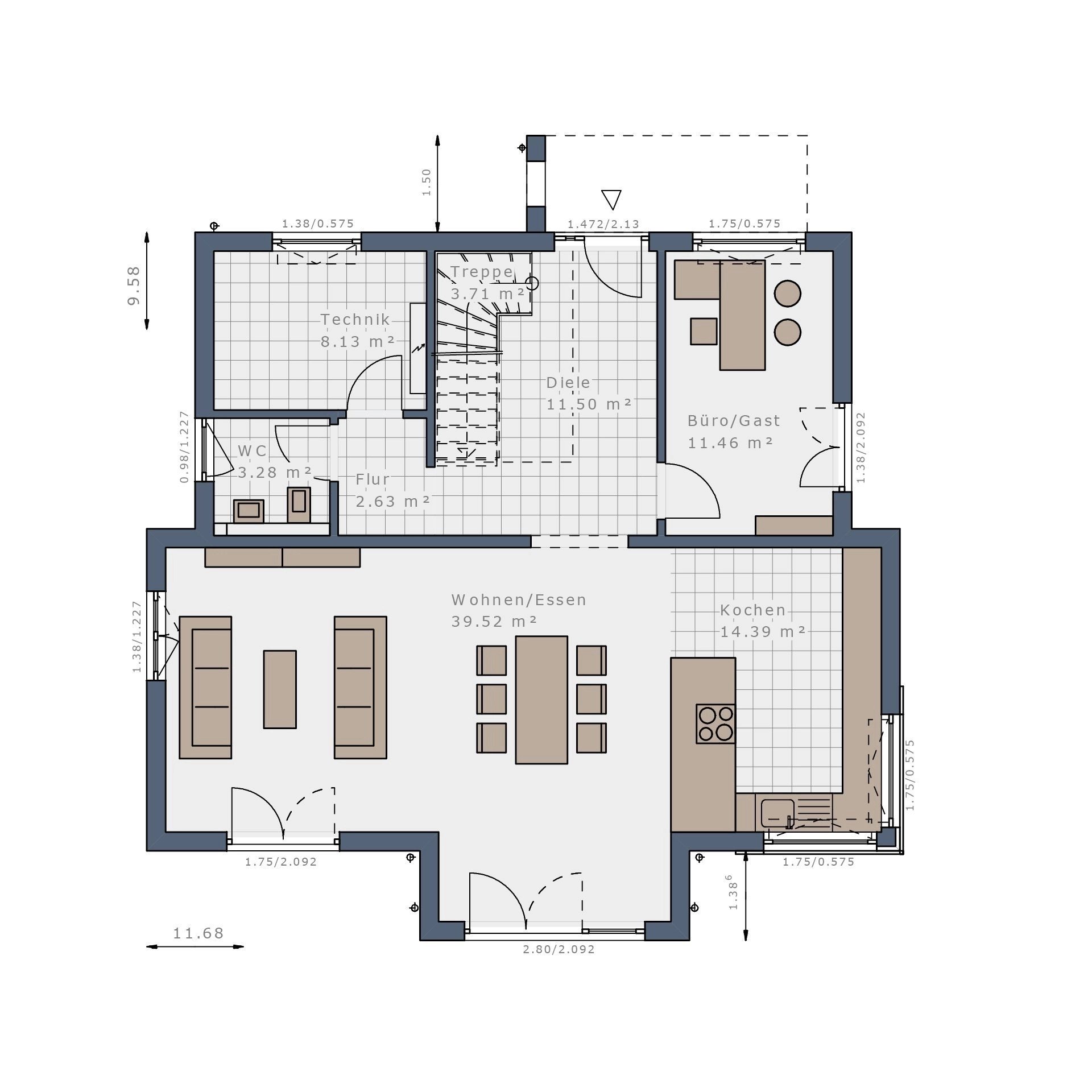 Einfamilienhaus zum Kauf provisionsfrei 738.549 € 5 Zimmer 176 m²<br/>Wohnfläche 890 m²<br/>Grundstück Oberndorf Kuppenheim 76456