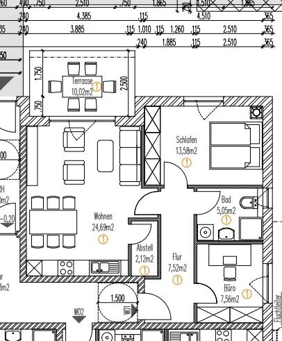 Terrassenwohnung zum Kauf provisionsfrei 360.000 € 2,5 Zimmer 65,5 m²<br/>Wohnfläche Gewerbestraße 17 Mettenheim-Hart Mettenheim 84562