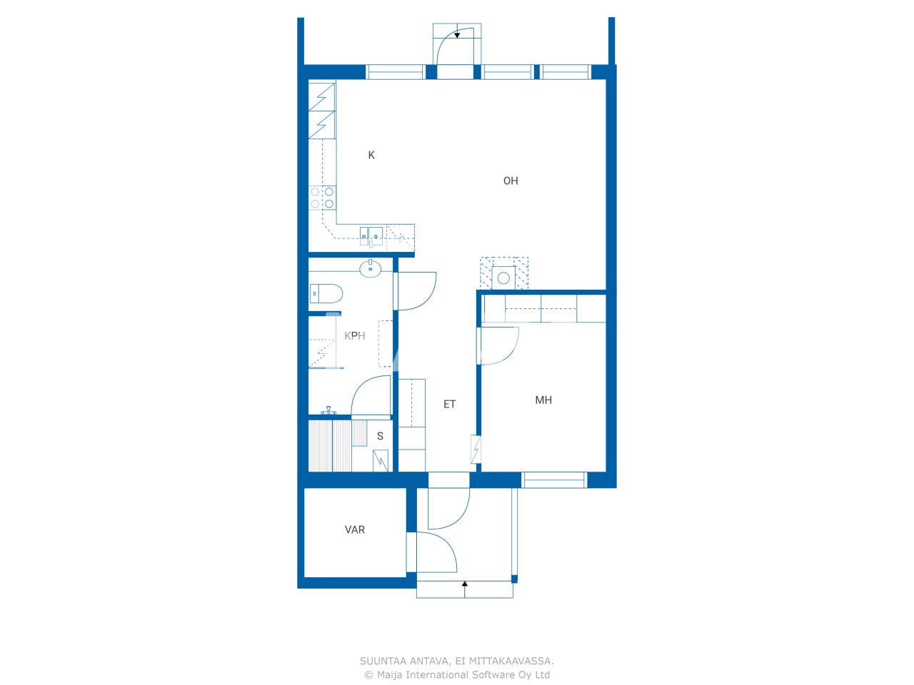 Reihenmittelhaus zum Kauf 119.000 € 2 Zimmer 55,5 m²<br/>Wohnfläche 4.075 m²<br/>Grundstück Tikkamäentie 26 Raahe 92120