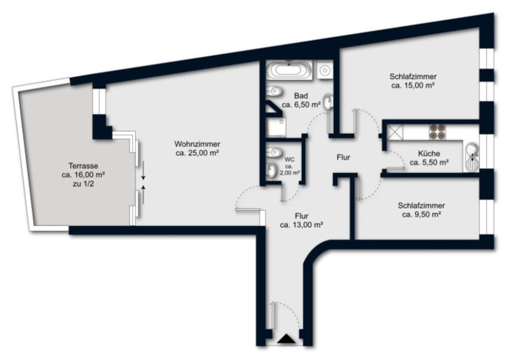 Wohnung zur Miete Wohnen auf Zeit 1.750 € 3 Zimmer 85 m²<br/>Wohnfläche 02.04.2025<br/>Verfügbarkeit Alte Hafenstraße Vegesack Bremen 28757