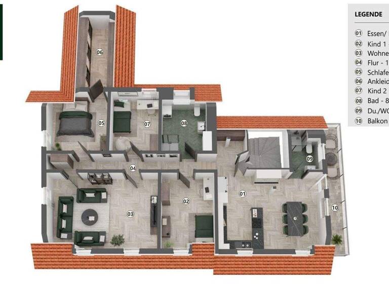 Penthouse zum Kauf 274.000 € 5 Zimmer 130,8 m² 3. Geschoss Zellingen 97225