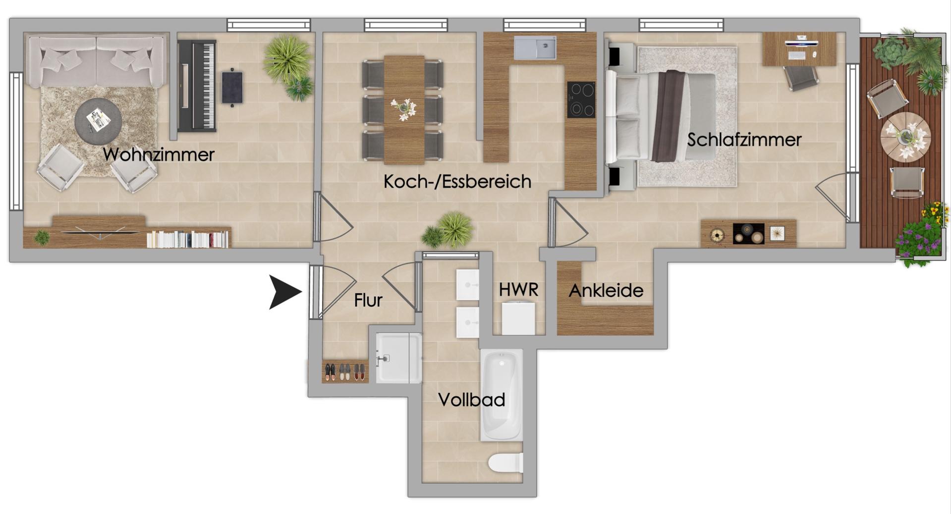 Wohnung zum Kauf 249.000 € 2 Zimmer 75 m²<br/>Wohnfläche 3.<br/>Geschoss Altstadt Bremen / Mitte 28195