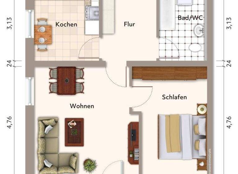 Wohnung zur Miete 595 € 3 Zimmer 70 m² Am Kreuz 29 Töging Dietfurt 92345