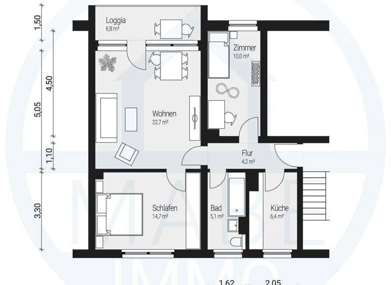 Wohnung zur Miete 433 € 3 Zimmer 65 m² 3. Geschoss Immanuel-Kant-Str. 1e Hagenwerder Görlitz 02827