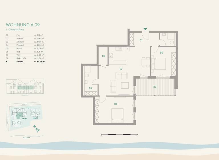 Wohnung zum Kauf provisionsfrei 740.000 € 3 Zimmer 98,3 m²<br/>Wohnfläche Pelzerhaken Neustadt in Holstein 23730