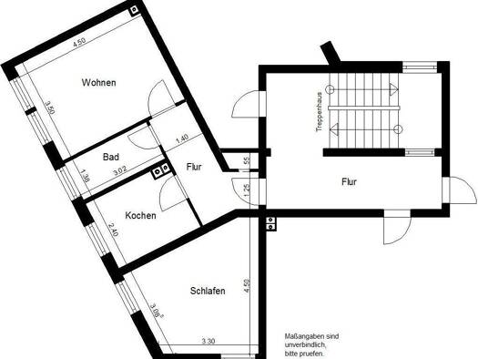 Wohnung zur Miete 328 € 2 Zimmer 49 m² 1. Geschoss Schillerstraße 2 Nordhausen 99734