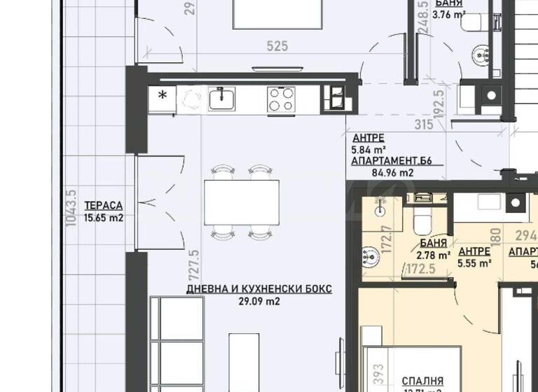 Studio zum Kauf 221.802 € 2 Zimmer 96,3 m² Sofia