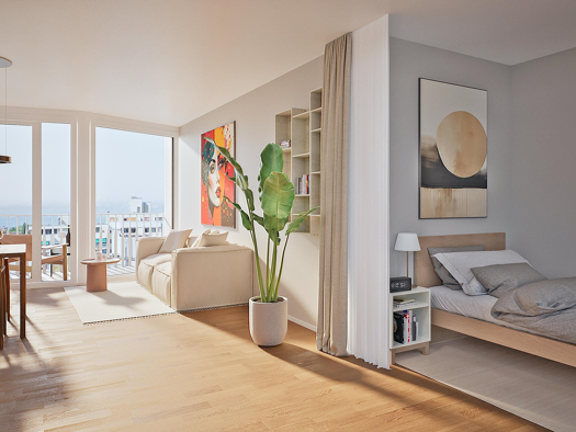 Terrassenwohnung zum Kauf - Erstbezug provisionsfrei 258.400 € 1 Zimmer 35,4 m² 1. Geschoss Am Briel 53 Petershausen Konstanz 78467