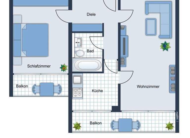 Wohnung zum Kauf 229.000 € 2 Zimmer 68 m² 2. Geschoss Bad Brückenauer Straße 39 Reutles Nürnberg 90427