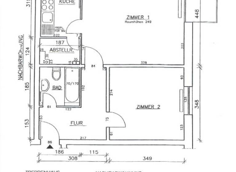 Wohnung zur Miete 580 € 2 Zimmer 53,9 m² 2. Geschoss frei ab 01.06.2026 Kreuzweg 2 Barmstedt 25355