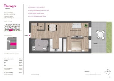 Wohnung zur Miete 1.080 € 2 Zimmer 60 m² EG frei ab 01.10.2024 Anna-Reich-Straße 15 Sindelfingen 101 Maichingen 71069